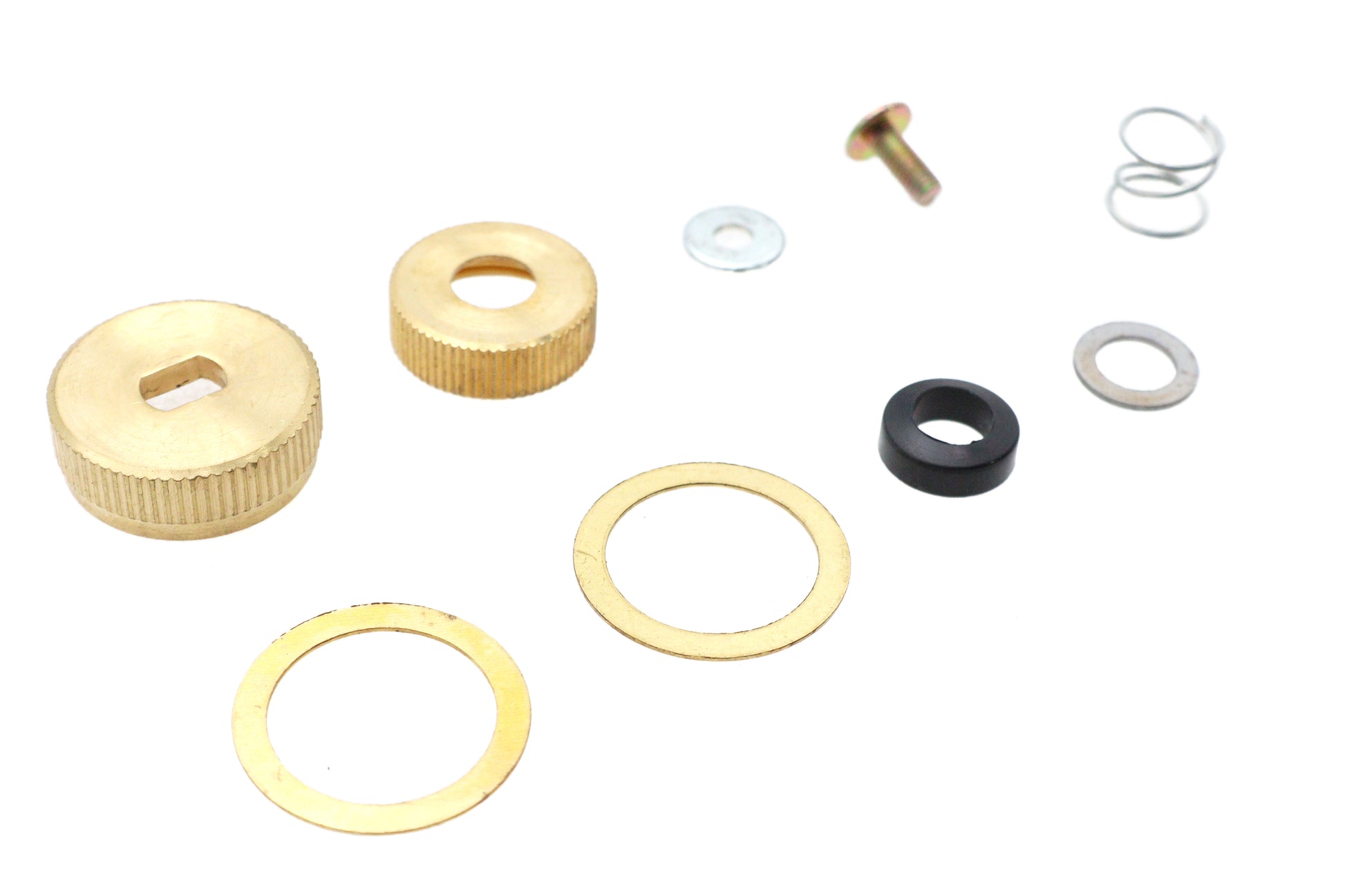 Wyatt Gatling Petcock Shut Off Knob and Collar Set Brass for Harley Davidson FL 1941-1950