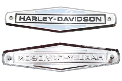 V-Twin Eagle Iron 1966-1972 Harley Davidson FL Tank Emblem Set with Black Lettering by V-Twin