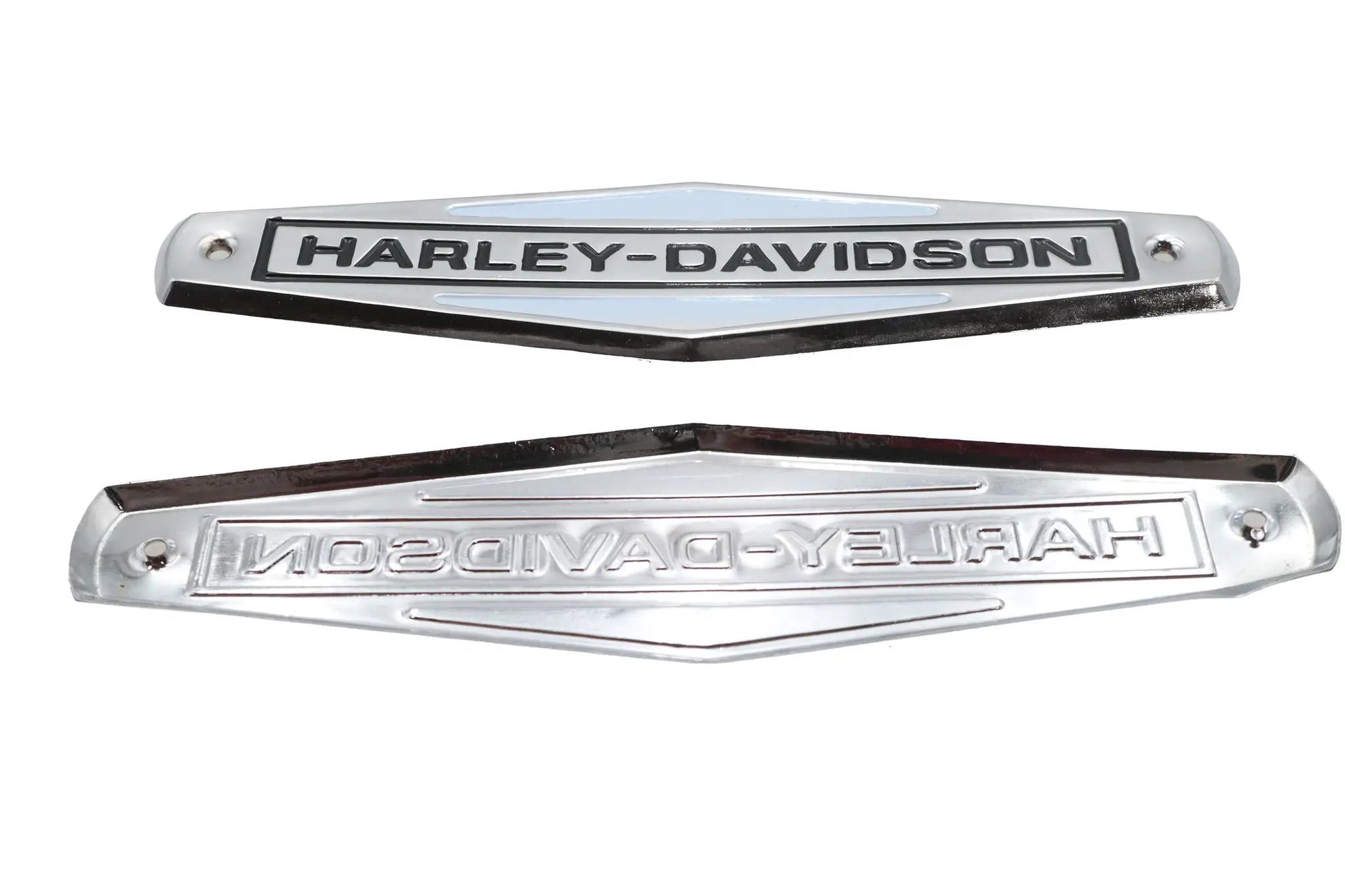 V-Twin Eagle Iron 1966-1972 Harley Davidson FL Tank Emblem Set with Black Lettering by V-Twin