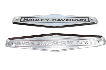 V-Twin Eagle Iron 1966-1972 Harley Davidson FL Tank Emblem Set with Black Lettering by V-Twin