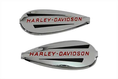 OE Emblem Set with Red Lettering for Harley-Davidson Tanks – Part Number 61769-40T by OE