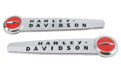 V-Twin Emblem Set with Black Lettering for Harley Davidson FL 1947-1950 by V-Twin