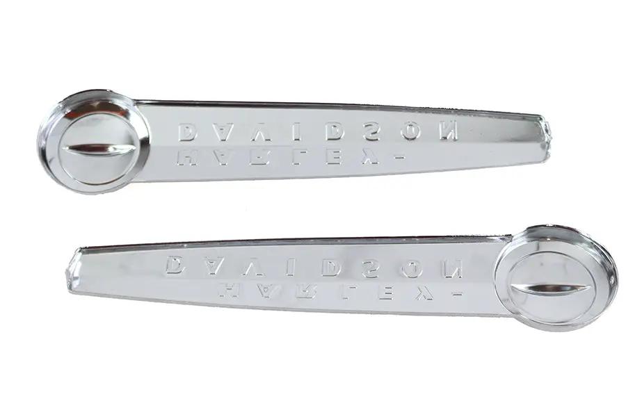 V-Twin Emblem Set with Black Lettering for Harley Davidson FL 1947-1950 by V-Twin