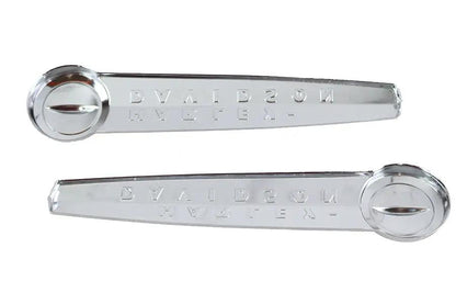 V-Twin Emblem Set with Black Lettering for Harley Davidson FL 1947-1950 by V-Twin