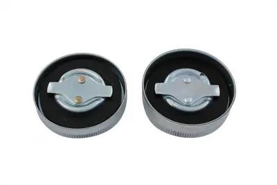 Wyatt Gatling Part 74818E Chrome Gas and Oil Cap Set for Harley Davidson G Models by Wyatt Gatling