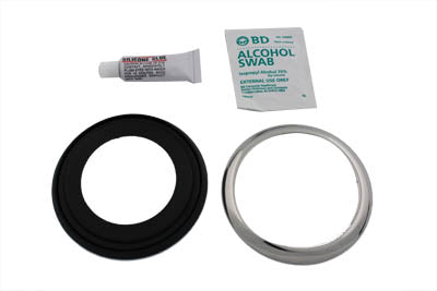 Wyatt Gatling Bayonet Type Filler Ring Polished Stainless Steel for Harley Davidson FL (1941-1950)