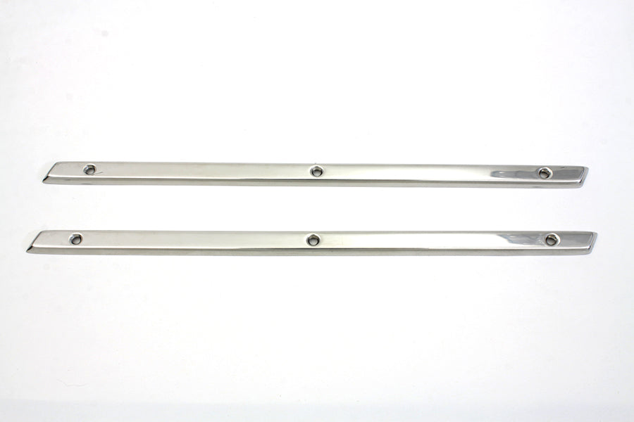 Wyatt Gatling Stainless Steel Emblem Trim Strips for 1951-1954 Harley Davidson FL, G, and W Models by Wyatt Gatling
