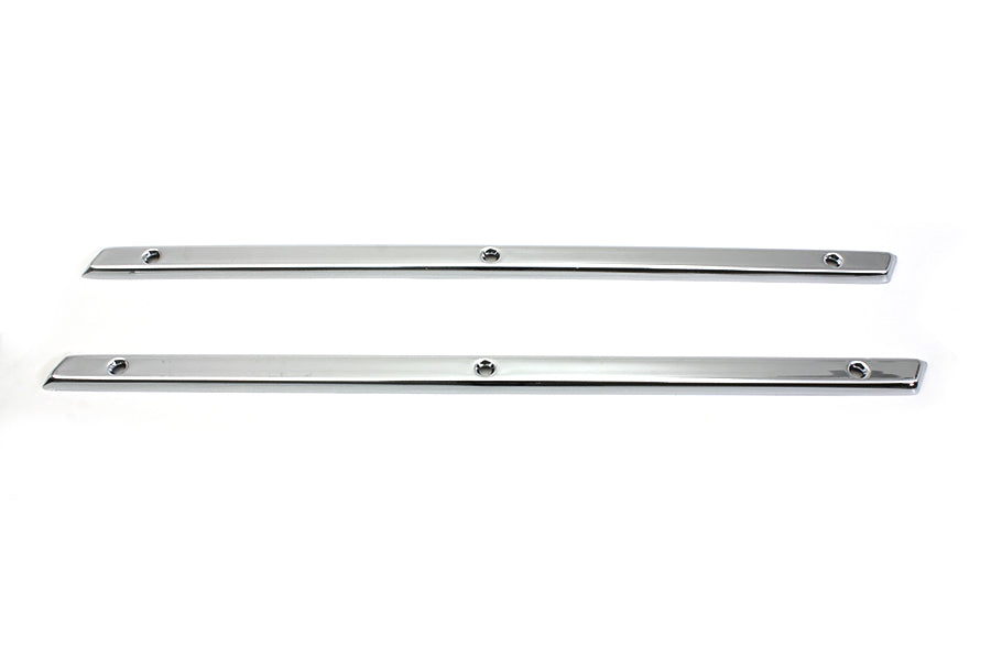 Wyatt Gatling Chrome Steel Emblem Trim Strips for Harley Davidson FL, G, and W Models (1951-1954) by Wyatt Gatling