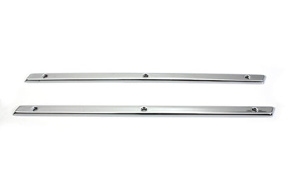 Wyatt Gatling Chrome Steel Emblem Trim Strips for Harley Davidson FL, G, and W Models (1951-1954) by Wyatt Gatling