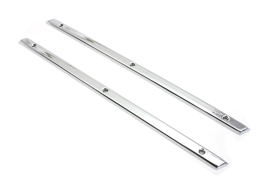Wyatt Gatling Chrome Steel Emblem Trim Strips for Harley Davidson FL, G, and W Models (1951-1954) by Wyatt Gatling