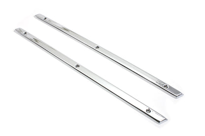 Wyatt Gatling Chrome Steel Emblem Trim Strips for Harley Davidson FL, G, and W Models (1951-1954) by Wyatt Gatling