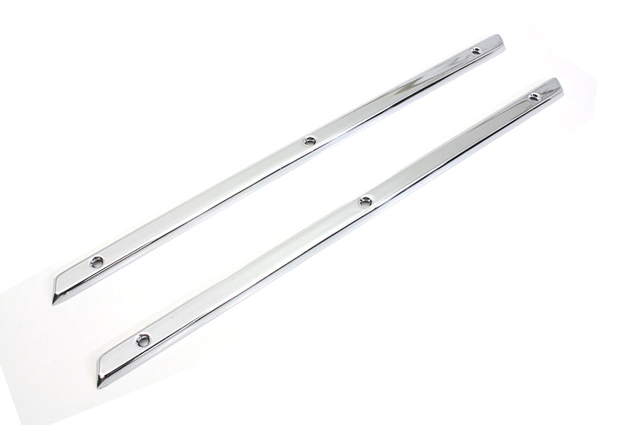 Wyatt Gatling Chrome Steel Emblem Trim Strips for Harley Davidson FL, G, and W Models (1951-1954) by Wyatt Gatling