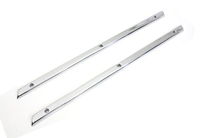 Wyatt Gatling Chrome Steel Emblem Trim Strips for Harley Davidson FL, G, and W Models (1951-1954) by Wyatt Gatling