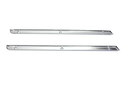 Wyatt Gatling Chrome Steel Emblem Trim Strips for Harley Davidson FL, G, and W Models (1951-1954) by Wyatt Gatling