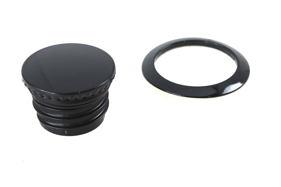 V-Twin Flush Mount Gas Cap Black for Harley Davidson FXBB and FXBR Models (Part #78706B) by V-Twin