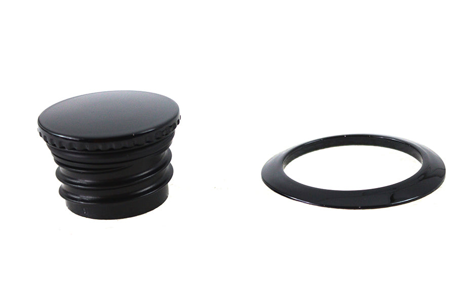V-Twin Flush Mount Gas Cap Black for Harley Davidson FXBB and FXBR Models (Part #78706B) by V-Twin