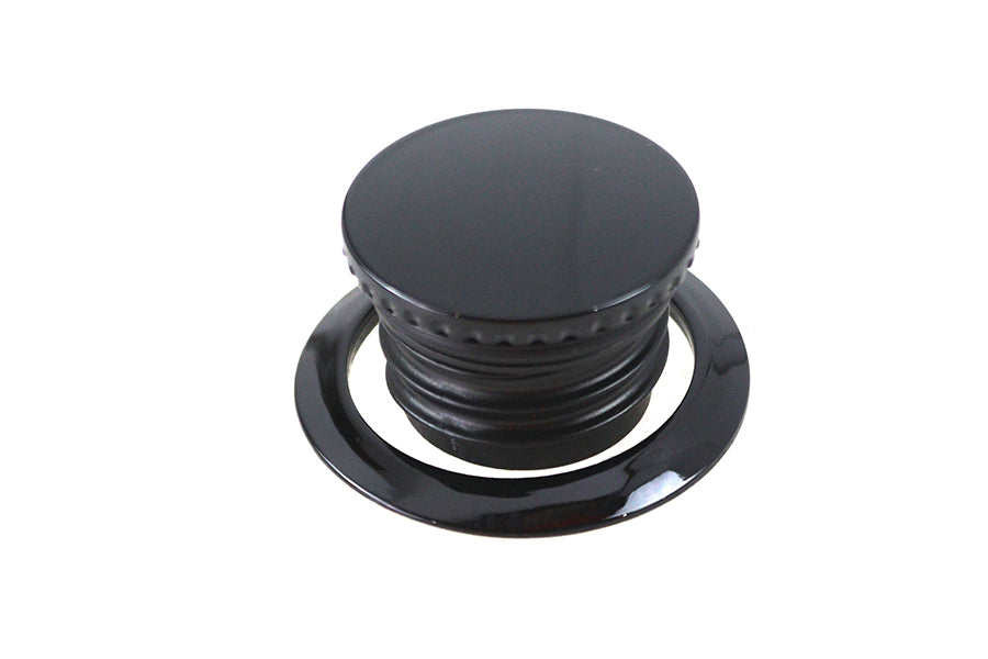 V-Twin Flush Mount Gas Cap Black for Harley Davidson FXBB and FXBR Models (Part #78706B) by V-Twin
