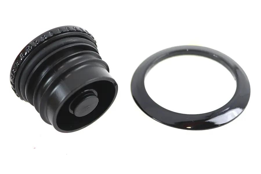 V-Twin Flush Mount Gas Cap Black for Harley Davidson Touring Models Part 78707B by V-Twin