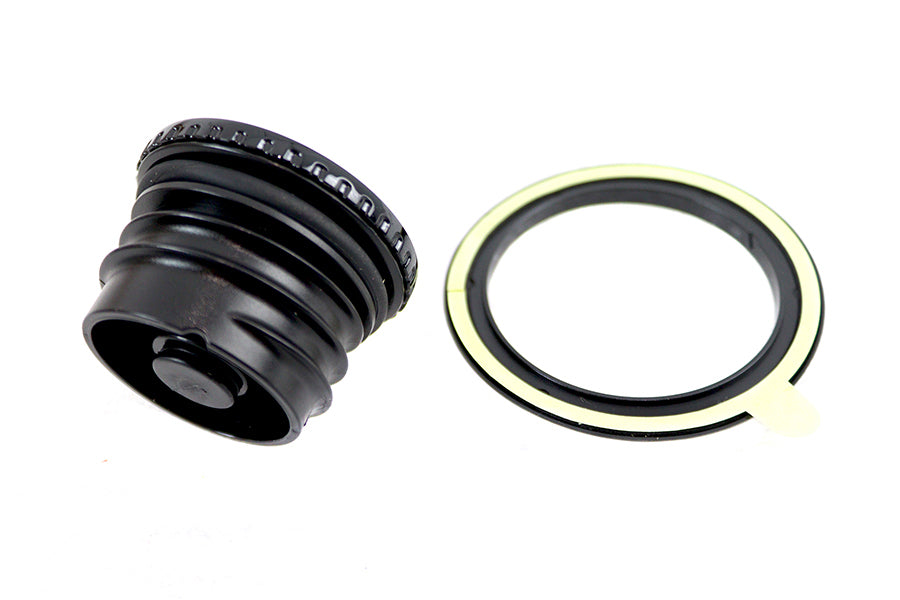 V-Twin Flush Mount Gas Cap Black for Harley Davidson Touring Models Part 78707B by V-Twin