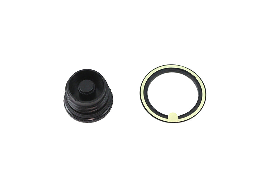 V-Twin Flush Mount Gas Cap Black for Harley Davidson FXFB and FXFBS 2018-2024 by V-Twin