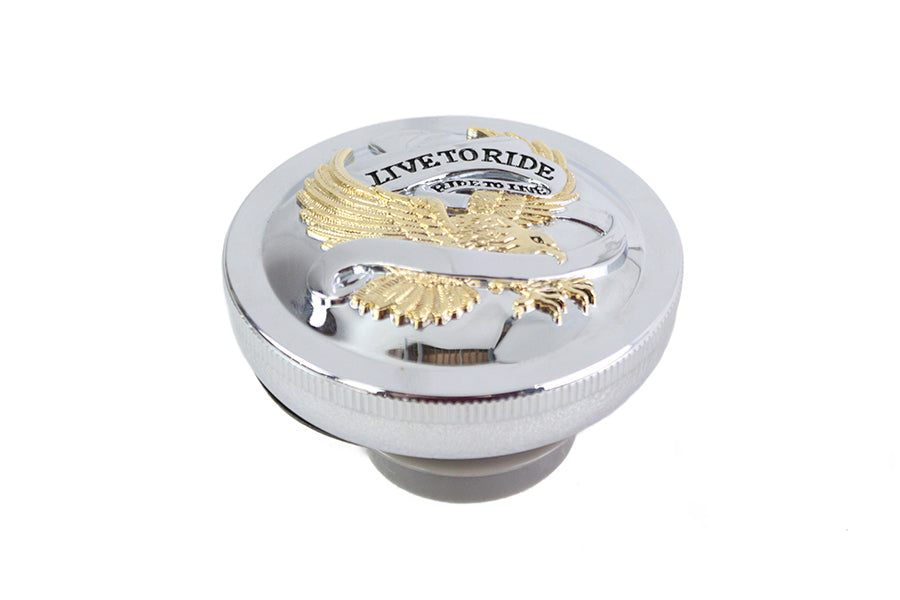 Wyatt Gatling Eagle Spirit Gas Cap Non-Vented for Harley Davidson FLT, FXST, and FLST Models