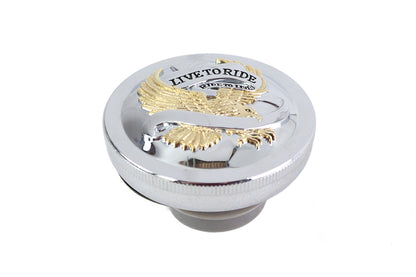Wyatt Gatling Eagle Spirit Gas Cap Non-Vented for Harley Davidson FLT, FXST, and FLST Models