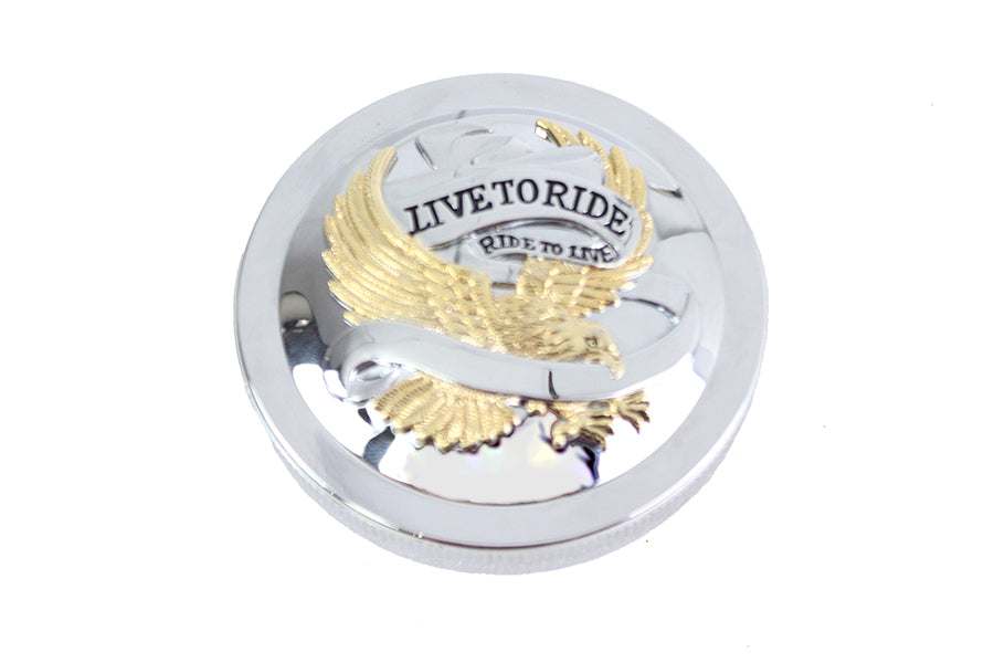 Wyatt Gatling Eagle Spirit Gas Cap Non-Vented for Harley Davidson FLT, FXST, and FLST Models