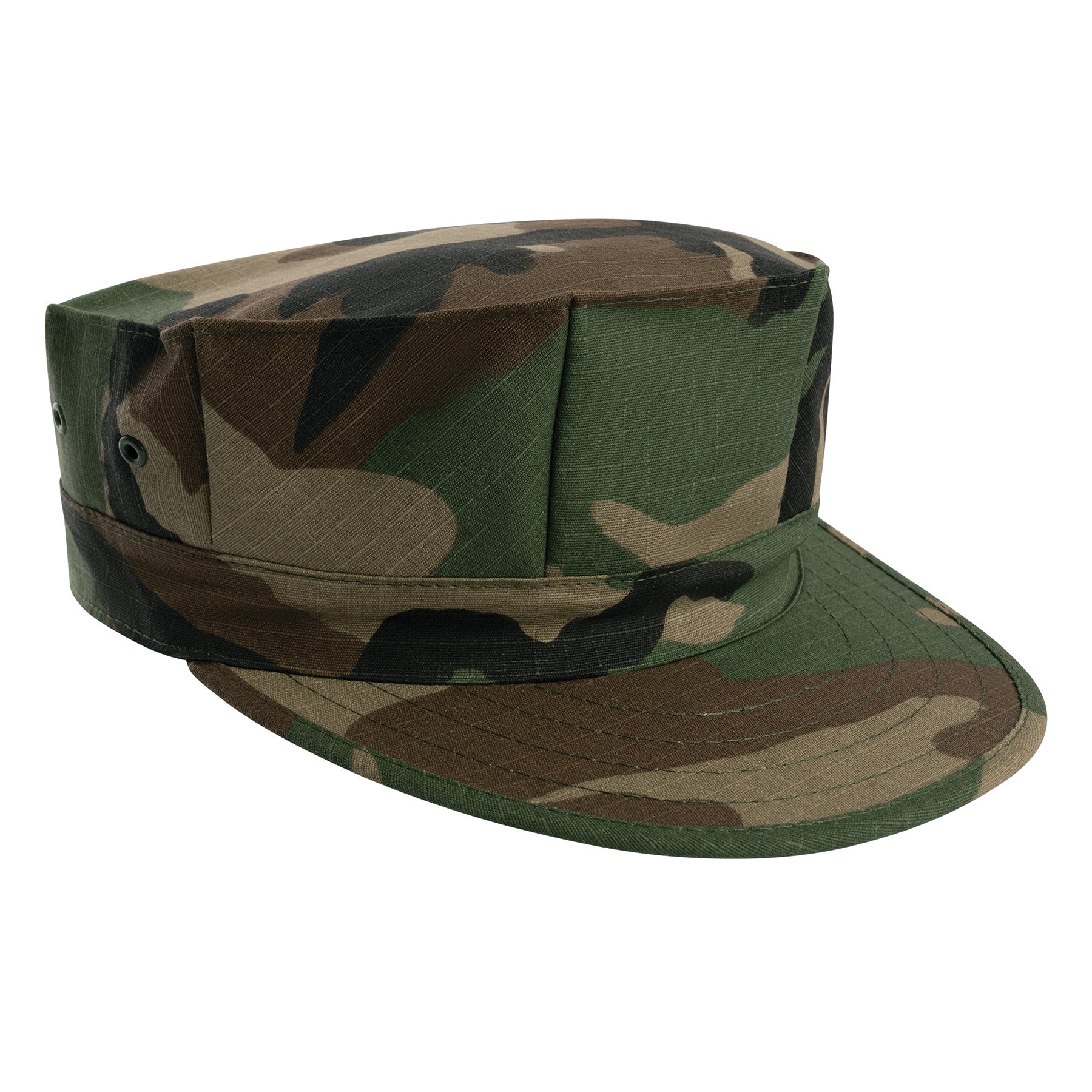 Rothco 8 Point Military Cap in Woodland Camo, Size Large - Durable and Classic Tactical Headwear