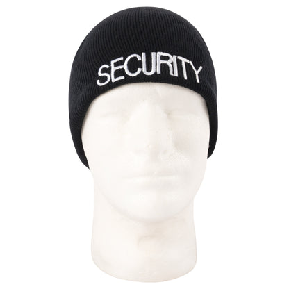 Rothco Embroidered Security Acrylic Skull Cap - Warm Winter Beanie for Outdoor Security Personnel