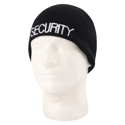 Rothco Embroidered Security Acrylic Skull Cap - Warm Winter Beanie for Outdoor Security Personnel
