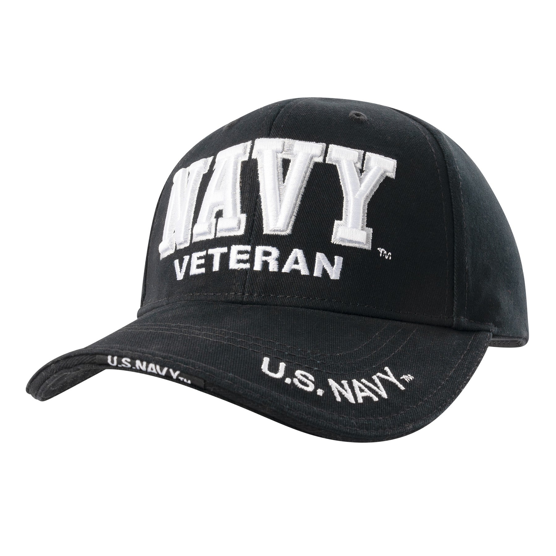 Rothco Deluxe Low Profile Navy Veteran Cap with Embroidered Branch Logo