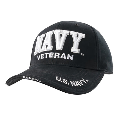 Rothco Deluxe Low Profile Navy Veteran Cap with Embroidered Branch Logo