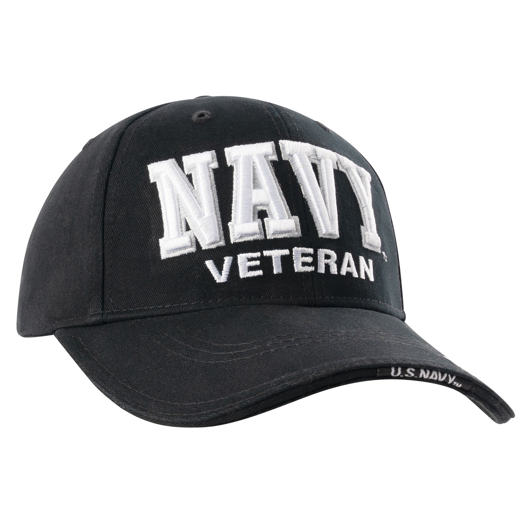 Rothco Deluxe Low Profile Navy Veteran Cap with Embroidered Branch Logo
