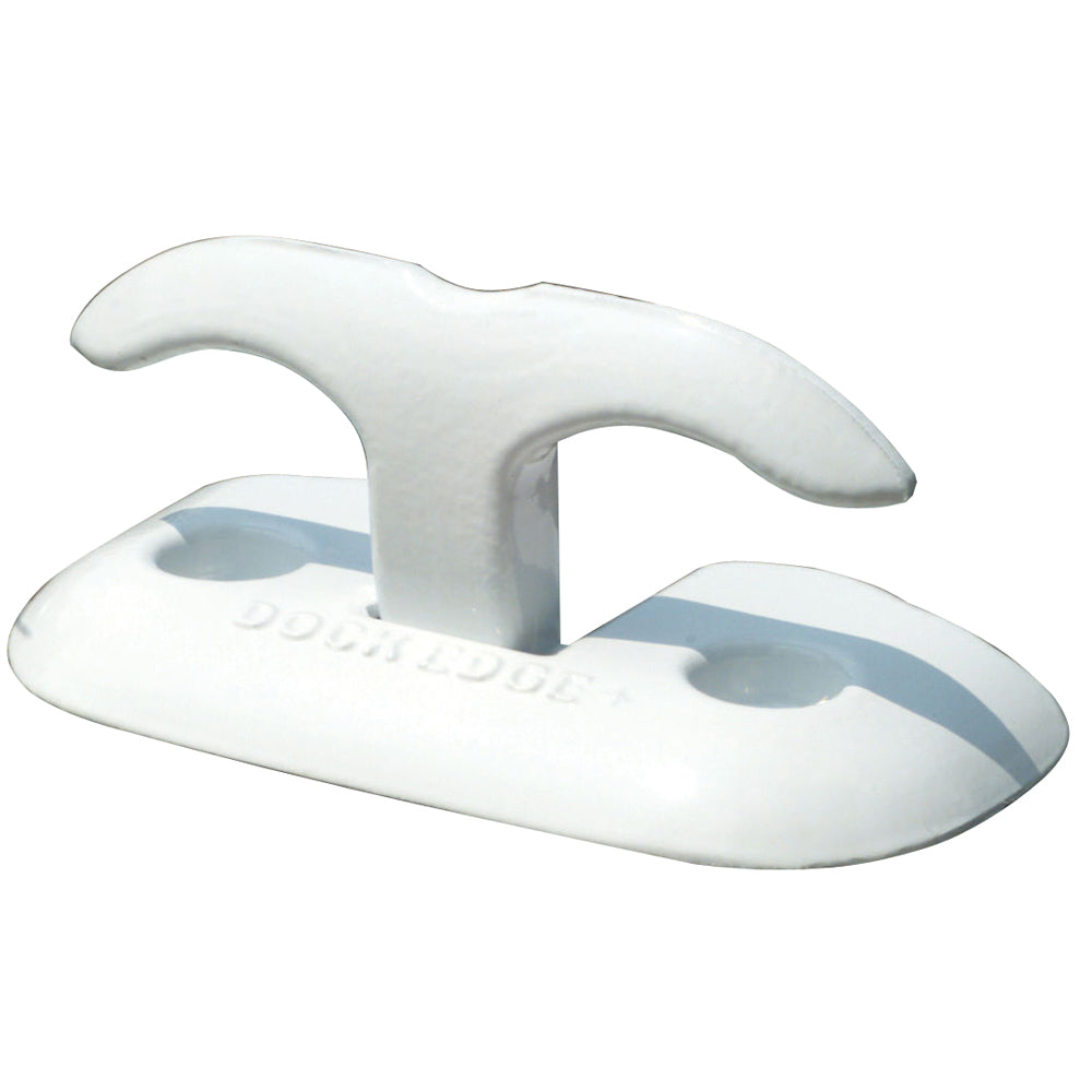 Dock Edge Flip Up Dock Cleat 6" White - Marine Grade Aluminum Marine Dock Hardware
