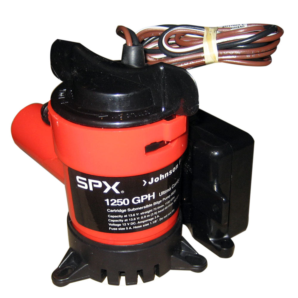 Johnson Pump 1250 GPH Ultima Combo Pump with 12V and 1-1/8" Hose Connection