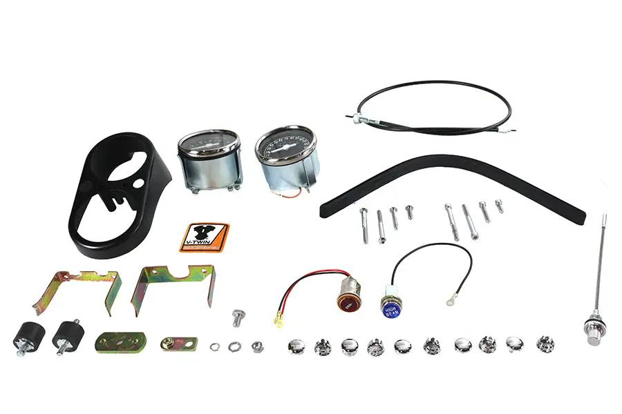 V-Twin FXS Tachometer and Speedometer Dash Cover Kit for Harley-Davidson by V-Twin