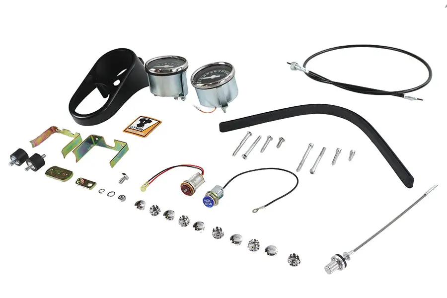 V-Twin FXS Tachometer and Speedometer Dash Cover Kit for Harley-Davidson by V-Twin