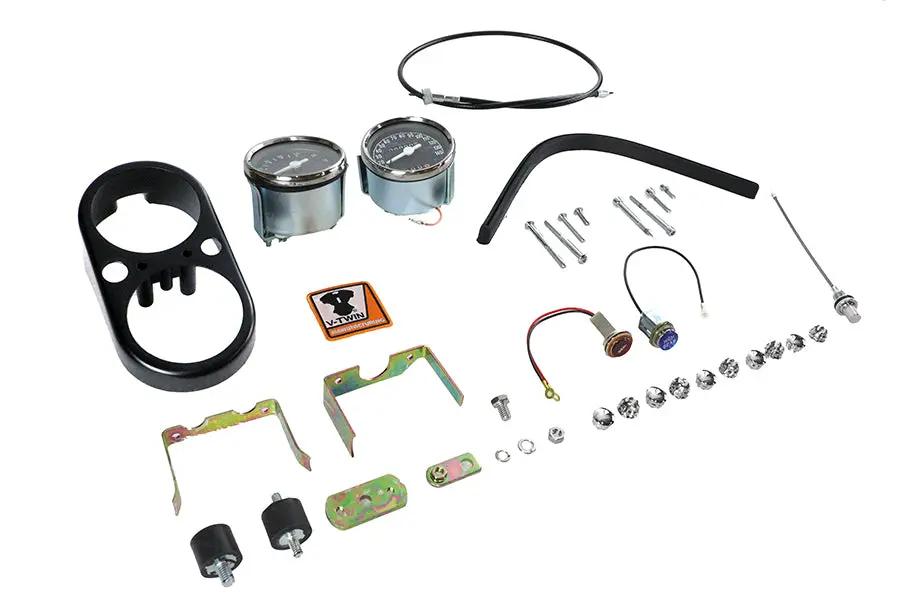 V-Twin FXS Tachometer and Speedometer Dash Cover Kit for Harley-Davidson by V-Twin