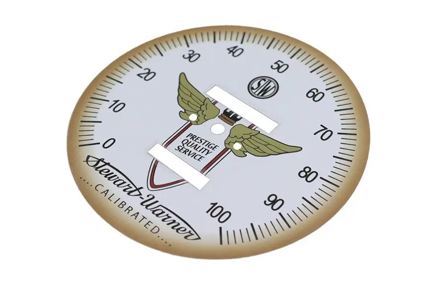 V-Twin Part 90116 White Tin Speedometer Face for 1:1 and 2:1 Ratio Mechanical Speedometers by V-Twin