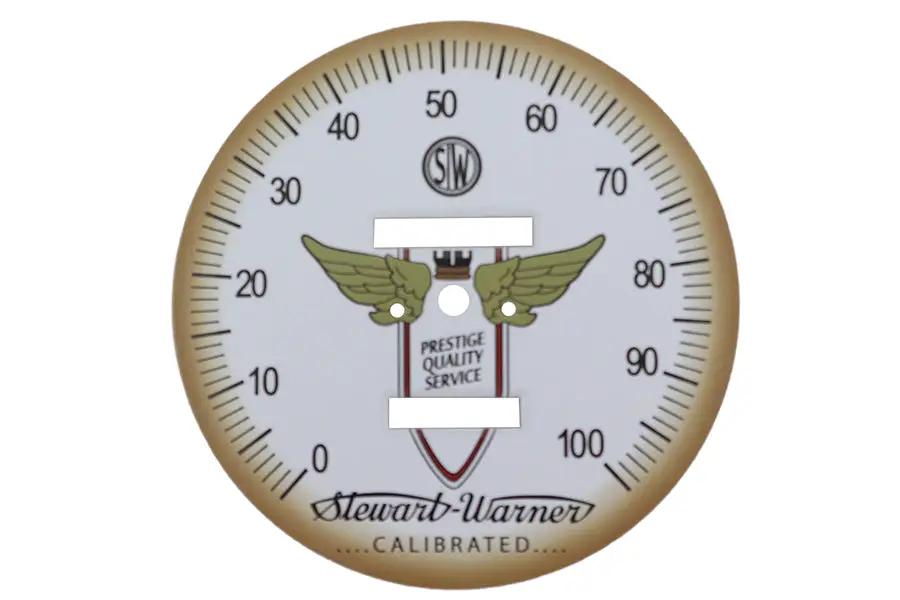 V-Twin Part 90116 White Tin Speedometer Face for 1:1 and 2:1 Ratio Mechanical Speedometers by V-Twin