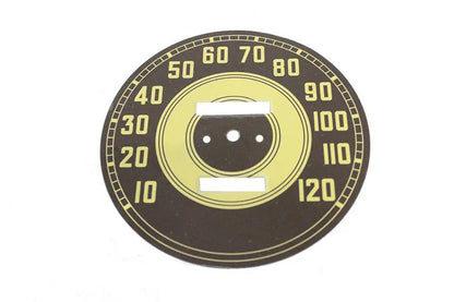 V-Twin 72983F Olive Tin Speedometer Face for Harley Davidson EL and FL Models by V-Twin