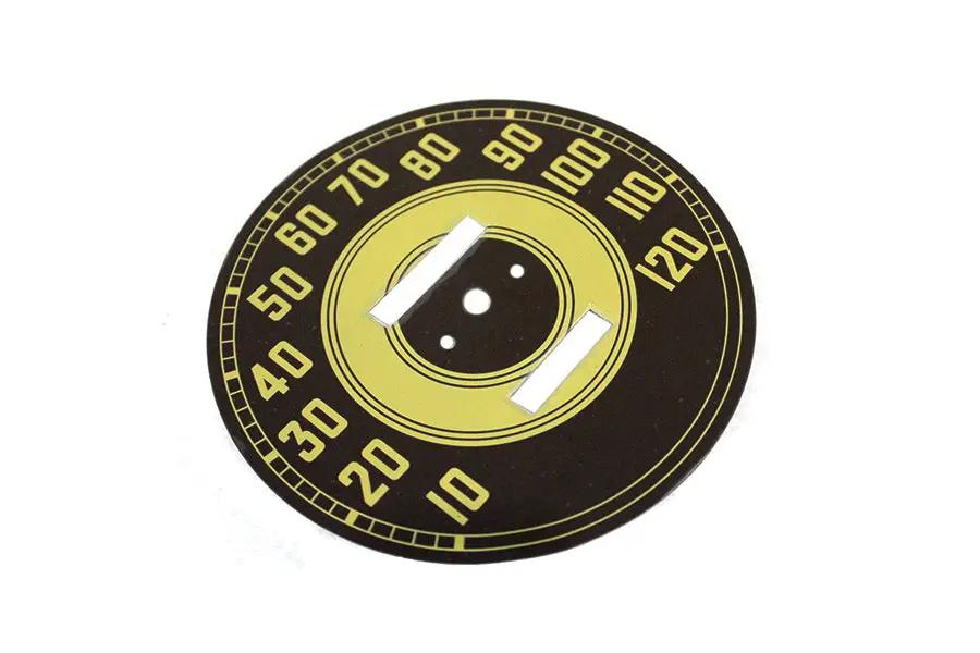 V-Twin 72983F Olive Tin Speedometer Face for Harley Davidson EL and FL Models by V-Twin