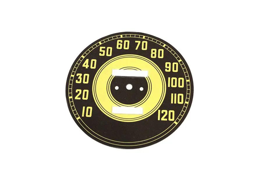V-Twin 72983F Olive Tin Speedometer Face for Harley Davidson EL and FL Models by V-Twin