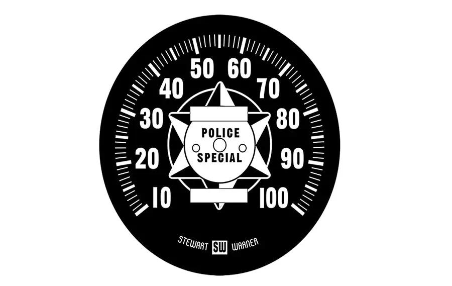 V-Twin Black Tin Speedometer Face for 1941-1950 Harley Davidson FL Models - Part 90105 by V-Twin