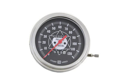 V-Twin 90110B Speedometer with 2:1 Ratio and Red Needle for Harley Davidson FL (1941-1950) by V-Twin