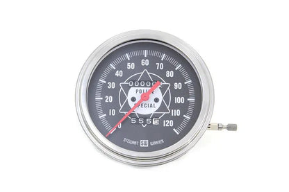 V-Twin Speedometer with 1:1 Ratio and Red Needle for Harley Davidson FL Models by V-Twin