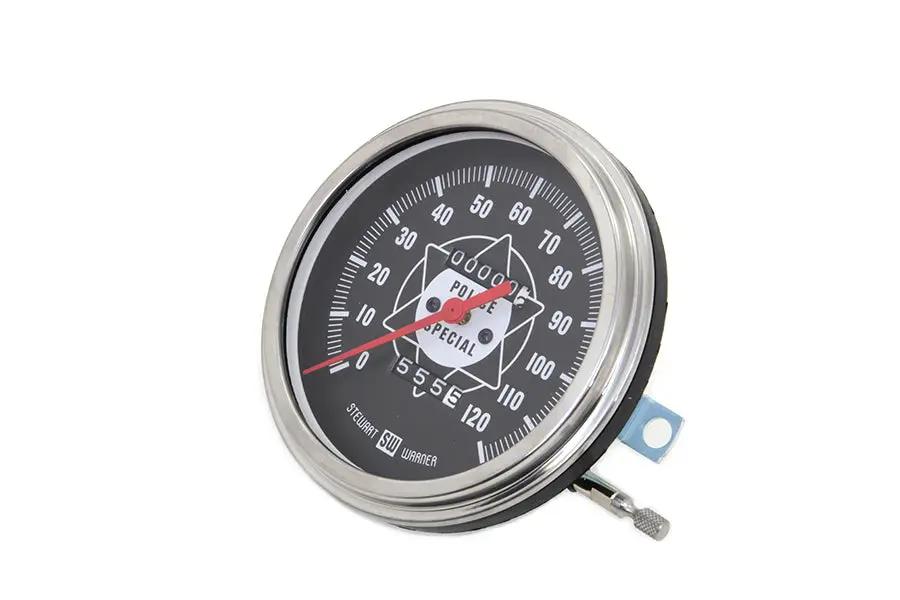 V-Twin Speedometer with 1:1 Ratio and Red Needle for Harley Davidson FL Models by V-Twin