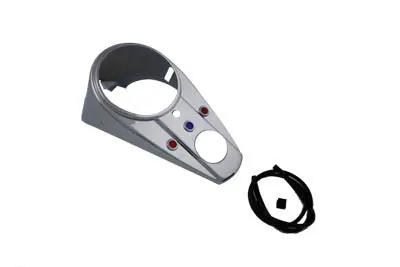 V-Twin Chrome Three Light Dash Panel for Harley Davidson FL Models - Part 70721 by V-Twin