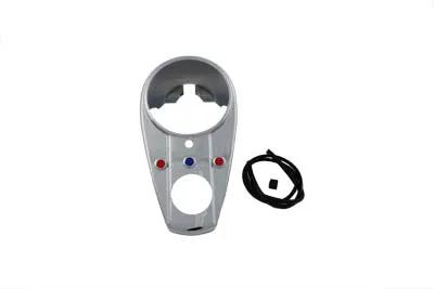 V-Twin Chrome Three Light Dash Panel for Harley Davidson FL Models - Part 70721 by V-Twin