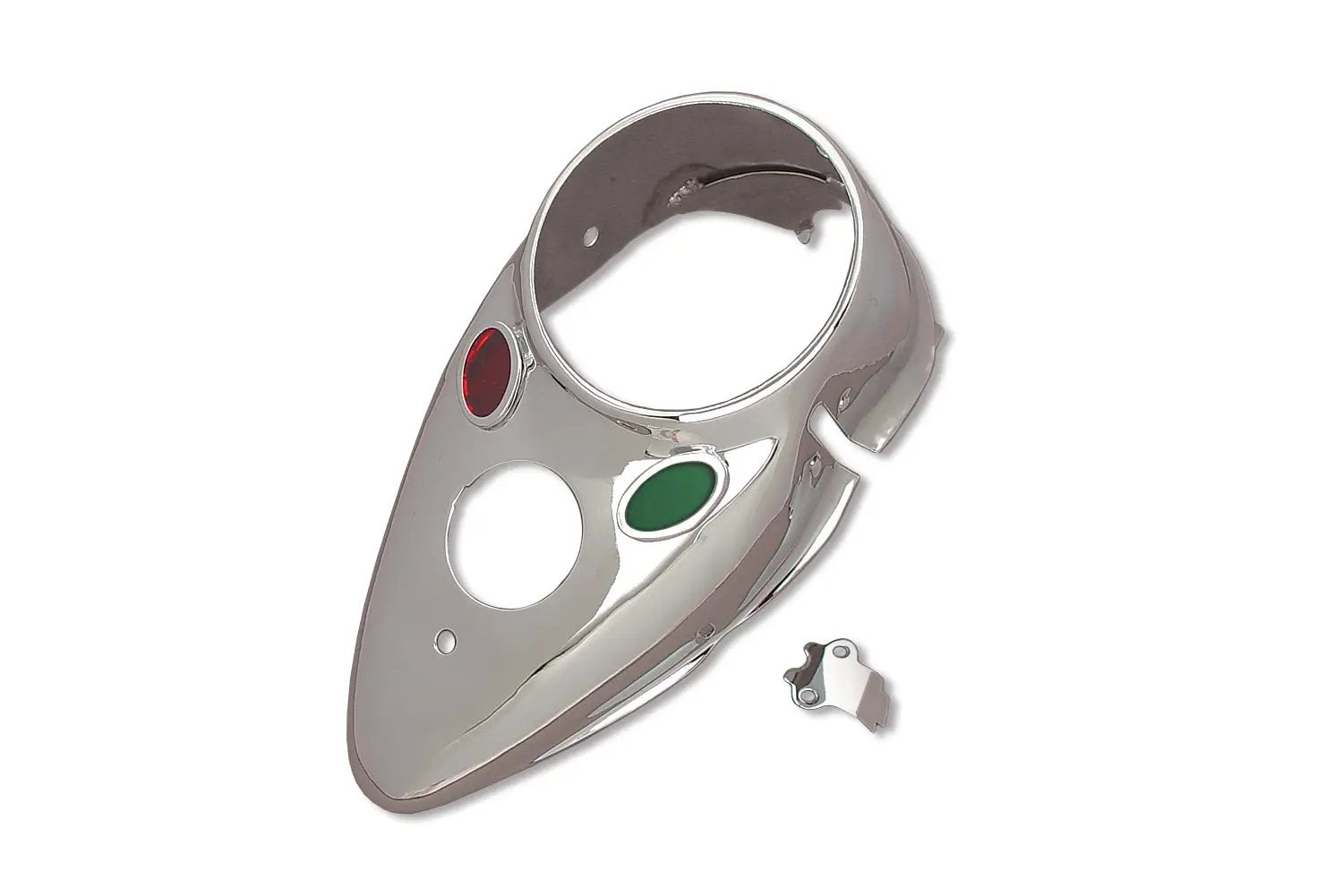 V-Twin Chrome Cateye Dash Panel Part 01324 for Harley Davidson FL and W Models by V-Twin